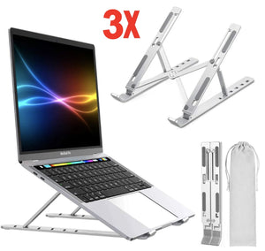 Ergonomic Laptop Stand - Adjustable Foldable Premium Aluminium Stand for upto 17 Inch Laptop